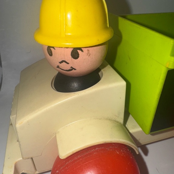 FISHER PRICE Jiffy Dump Truck PULL TOY #156 Vintage 1970 Little People Works - Picture 4 of 8